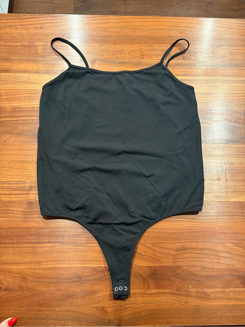 Victoria's Secret Black Spaghetti Strap Bodysuit